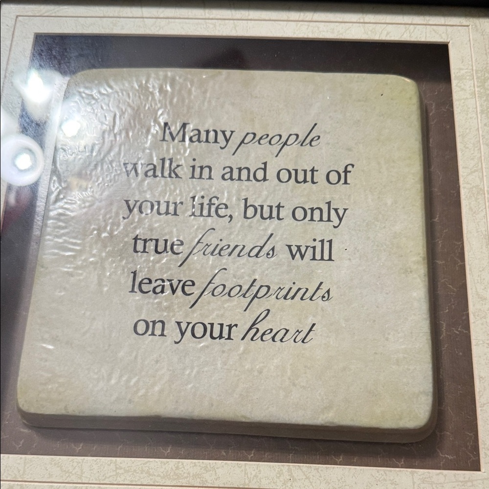 Inspirational Stone Plaque - Cream